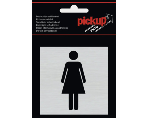 PICKUP Informatiebord zelfklevend dames 8x8 cm