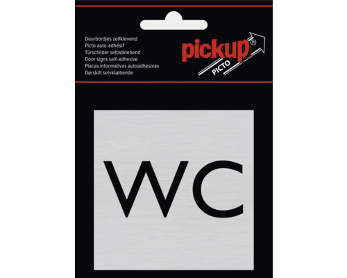 PICKUP Informatiebord zelfklevend WC 8x8 cm PICKUP Informatiebord zelfklevend WC 8x8 cm