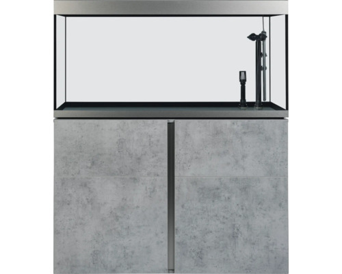 Aquarium met onderkast in betonlook