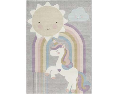 Kinderkleed Fantasia Unicorn grijs 100x150 cm