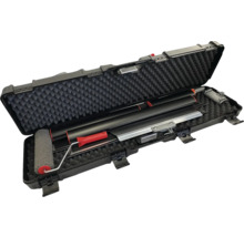 Gereedschapskoffer met verfroller, pleisterspaan en telescopische steel