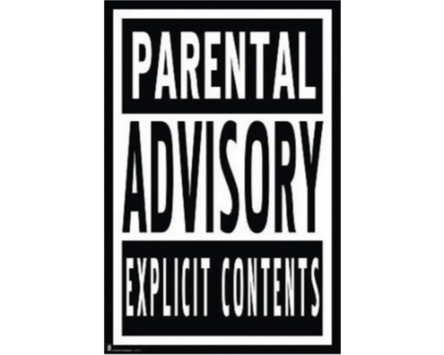 Decopaneel Parental Advisory 61x91 cm