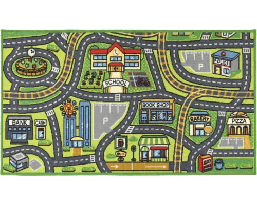 Speelkleed Play Rug Town groen 133x190 cm Speelkleed Play Rug Town groen 133x190 cm
