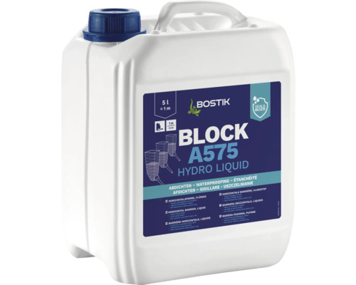 BOSTIK BLOCK A575 HYDRO LIQUID Horizontaal 5 l BOSTIK BLOCK A575 HYDRO LIQUID Horizontaal 5 l