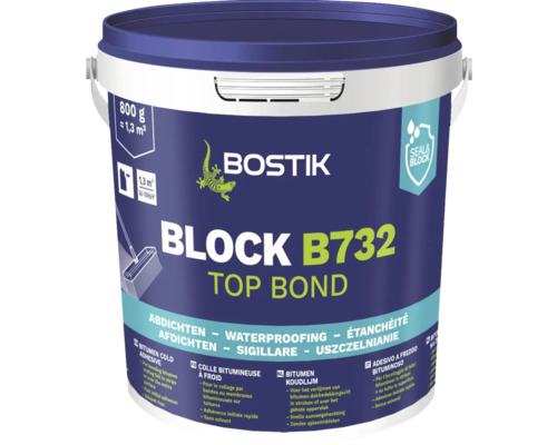 BOSTIK BLOCK B732 TOP BOND Bitumenkoude kleefstof 800 g BOSTIK BLOCK B732 TOP BOND Bitumenkoude kleefstof 800 g