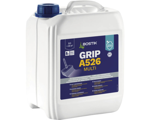 BOSTIK GRIP A526 Universele hechtprimer, 5 l Bostik Grip A526 Multi ondergrondvoorbereiding in 5 liter jerrycan
