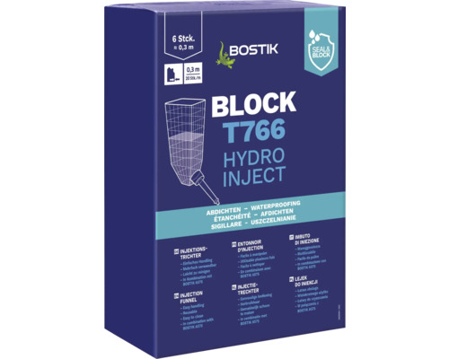 BOSTIK BLOCK T766 HYDRO INJECT Injectietrechter Pakket = 6 stuks BOSTIK BLOCK T766 HYDRO INJECT Injectietrechter Pakket = 6 stuks