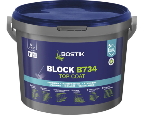 BOSTIK BLOCK B734 Top Coat Bitumendaklak 10 l BOSTIK BLOCK B734 Top Coat Bitumendaklak 10 l