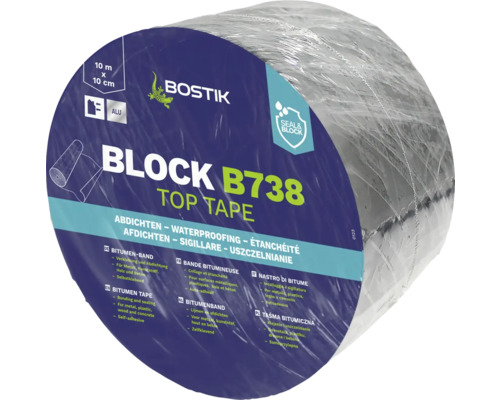 BOSTIK Block B738 top tape bitumenband lood 10 m x 7,5 cm