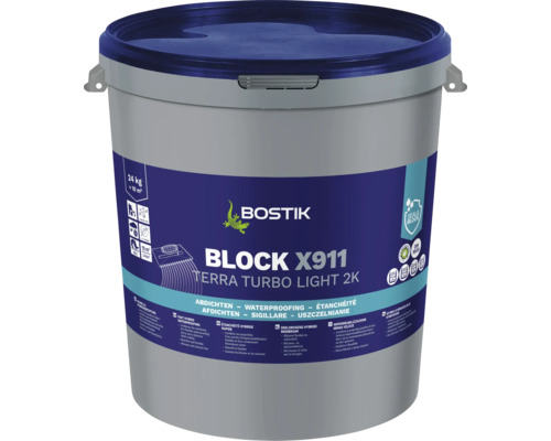 BOSTIK BLOCK X911 Terra Turbo light Universele bitumenloze hybride afdichting 24 kg BOSTIK BLOCK X911 Terra Turbo light Universele bitumenloze hybride afdichting 24 kg