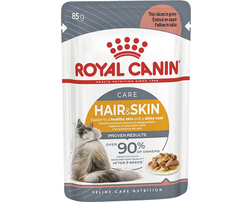 Royal Canin Hair and Skin kattenvoer in een zak van 85 gram