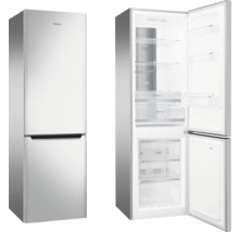 Amica koel-vriescombinatie met geopende deur voor een blik op de binnenkant.