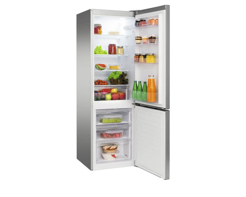 Geopende koelkast gevuld met eten