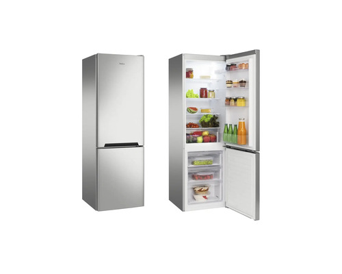 AMICA KGCL 387 120 E Inbouw koel-vriescombinatie Amica koel-vriescombinatie, vooraanzicht gesloten en geopend met voedsel