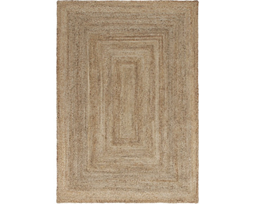 Vloerkleed Juta Frame beige 120x170 cm