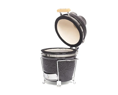 Keramische barbecue met open deksel