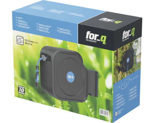 Verpakking van een for-q slangbox met een diameter van 12,5 millimeter (1/2 inch) en een lengte van 30+2 meter