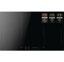 Zwarte inductiekookplaat met Plus X Award keurmerk