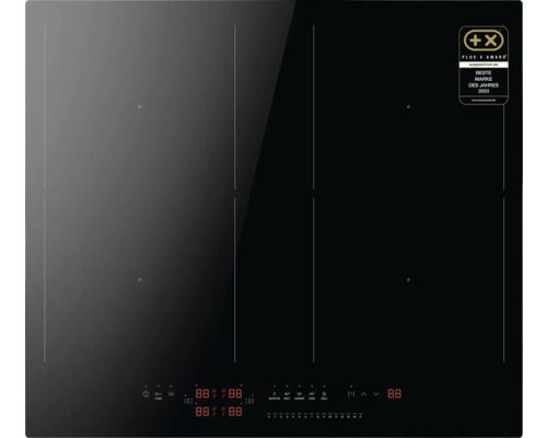 Inductiekookplaat met vier kookzones en digitale bediening