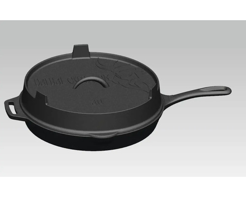 Gietijzeren braadpan met deksel