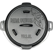Valhal Outdoor Dutch Oven deksel met 3,8 liter inhoud