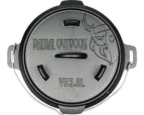 Valhal Outdoor Dutch Oven deksel met 3,8 liter inhoud