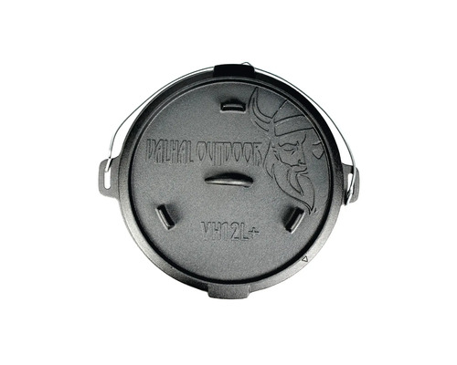 Valhal Outdoors Dutch Oven deksel van gietijzer