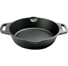 Gietijzeren braadpan met twee handgrepen