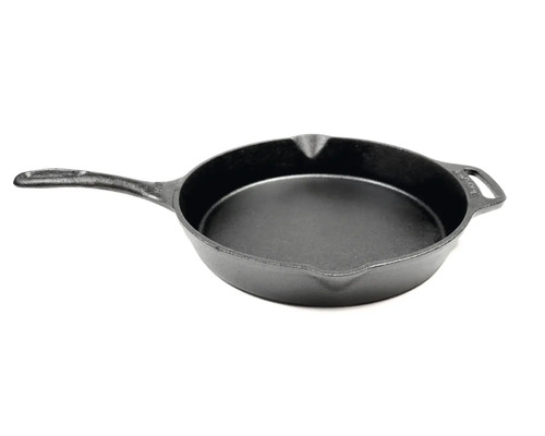 Gietijzeren pan met handvat