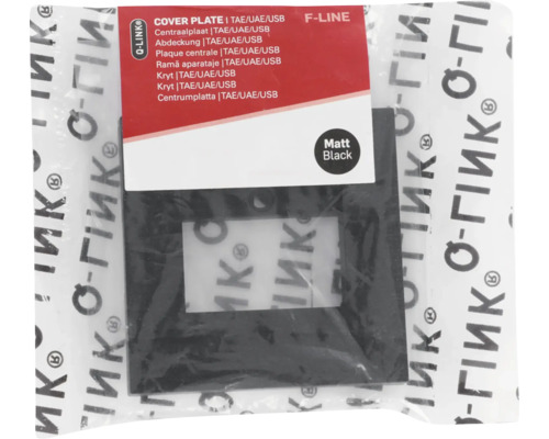 Q-Link F-Line afdekplaat TAE/UAE/USB, matzwart