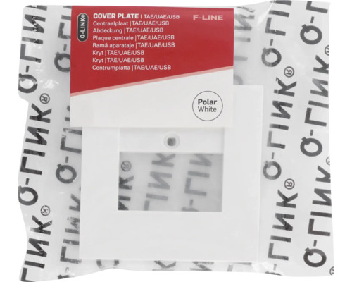 Q-Link F-Line afdekplaat TAE/UAE/USB polarwit