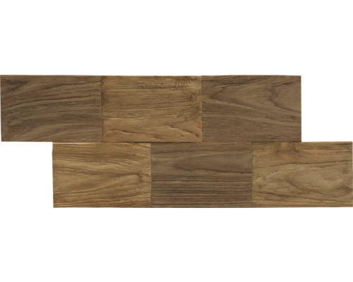 REBEL OF STYLES Steenstrip UltraWood hout teak Big Square Houttegels met houtnerf