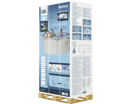 Verpakking voor een Bestway Hydrium stalen wand zwembad set