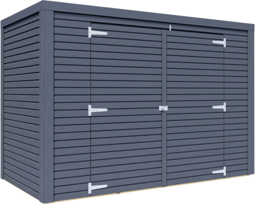 Houten gereedschapsschuur met dubbele deur en beslag