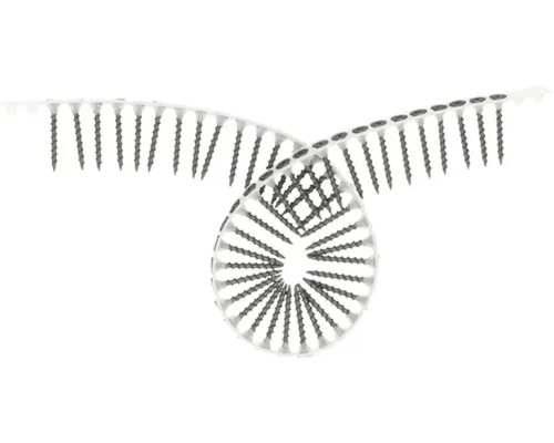 Magazijnschroeven op een kunststof strip