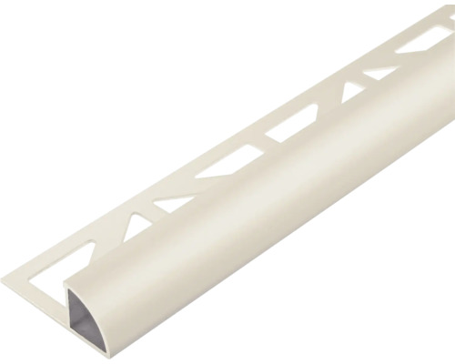 DURAL Afsluitprofiel kwartrond aluminium beige 8 mm x 300 cm DRAC 880 Tegelprofiel van kunststof met afgeronde rand