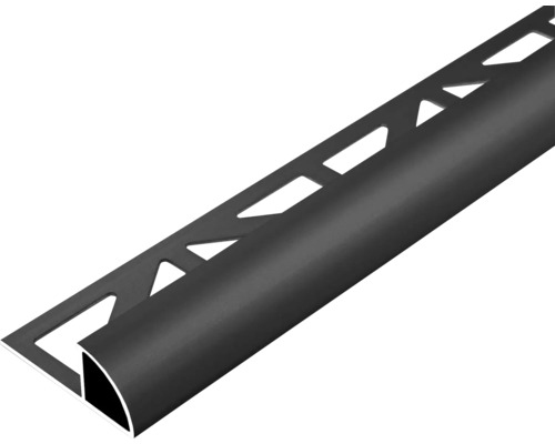 DURAL Afsluitprofiel kwartrond aluminium zwart 10 mm x 300 cm DRACM 1011 Tegelprofiel van metaal
