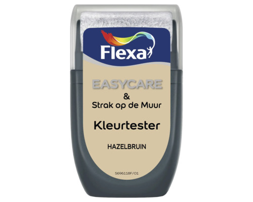 FLEXA Strak op de muur muurverf kleurtester Hazelbruin 30 ml