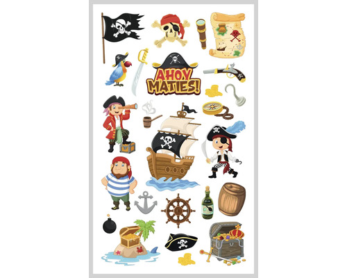 AGDESIGN Mini stickers Piraten 25 stuks