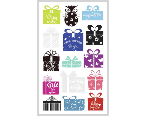 AGDESIGN Mini stickers Cadeautjes 15 stuks