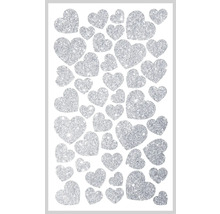 Stickerblad met glinsterende hartmotieven