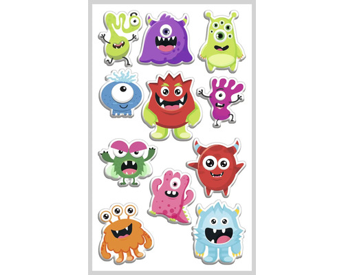 AGDESIGN Mini stickers Monsters 11 stuks