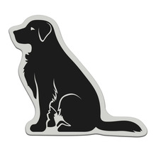 Decoratief silhouet van een zittende hond
