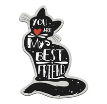 Decoratief kattenschild met het opschrift You are my best friend