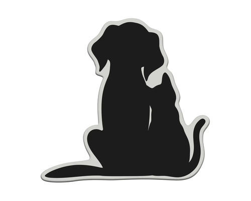 AGDESIGN Mini sticker 3D Kat & Hond 8x9,5 cm