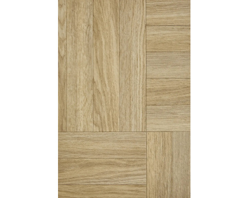 PVC op maat Cube houtoptiek beige 200 cm breed Gelegd laminaat met houtlook