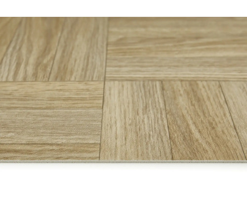 Vloerbedekking met houtlook in detail