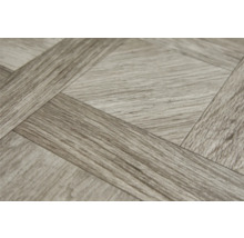 Close-up van vinylvloer met houtlook in dambordpatroon