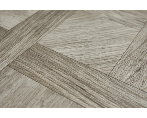 Close-up van vinylvloer met houtlook in dambordpatroon