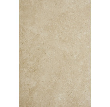 Close-up van een beige vloertegel met een lichte textuur